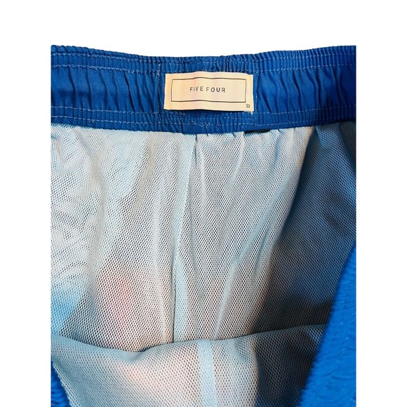 Men’s Five Four Ferry Blue Red Nautical Lined Drawstring Swim Trunks Size 32 - Picture 6 of 10